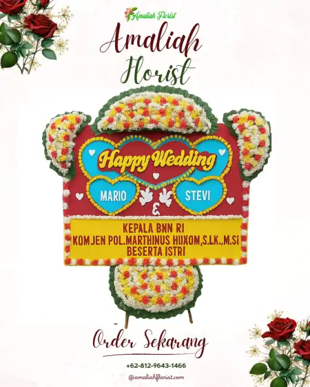 Papan Bunga Pernikahan Waropen